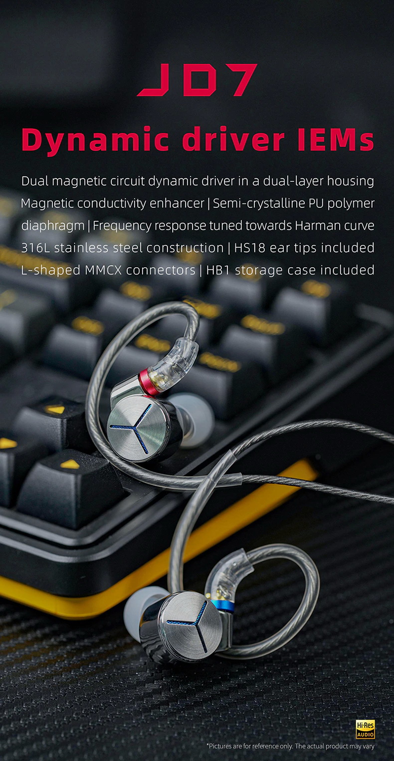 ขาย FiiO JD7 หูฟัง IEMs ไดรเวอร์ Dynamic รองรับ Hi-Res ประกันศูนย์ไทย