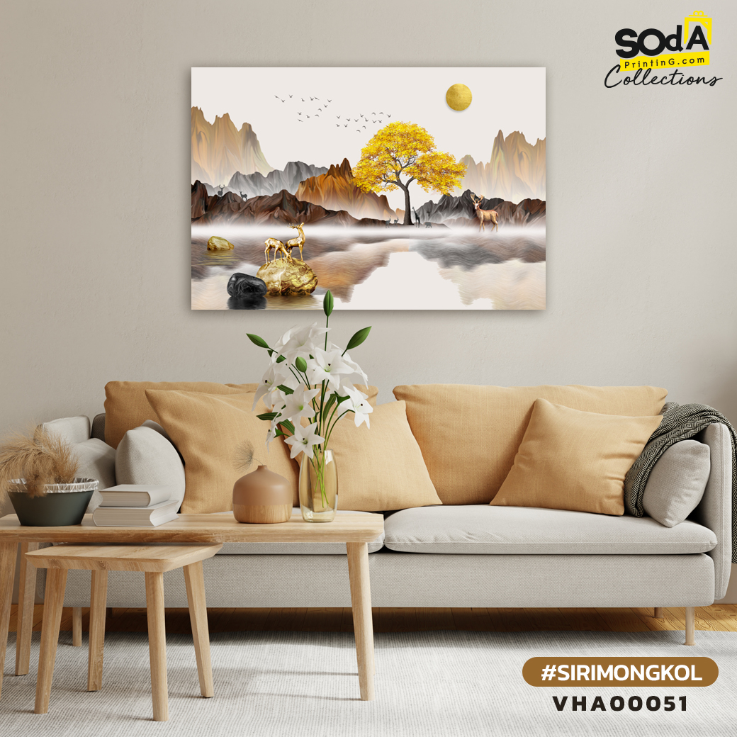 ภาพตกแต่งบ้านสำเร็จรูป Golden Deer Collection The Marvelous Deer รหัส VLA00051 #GoldenDeer #SIRIMONGKOL #ภาพมงคล #SOdACollction