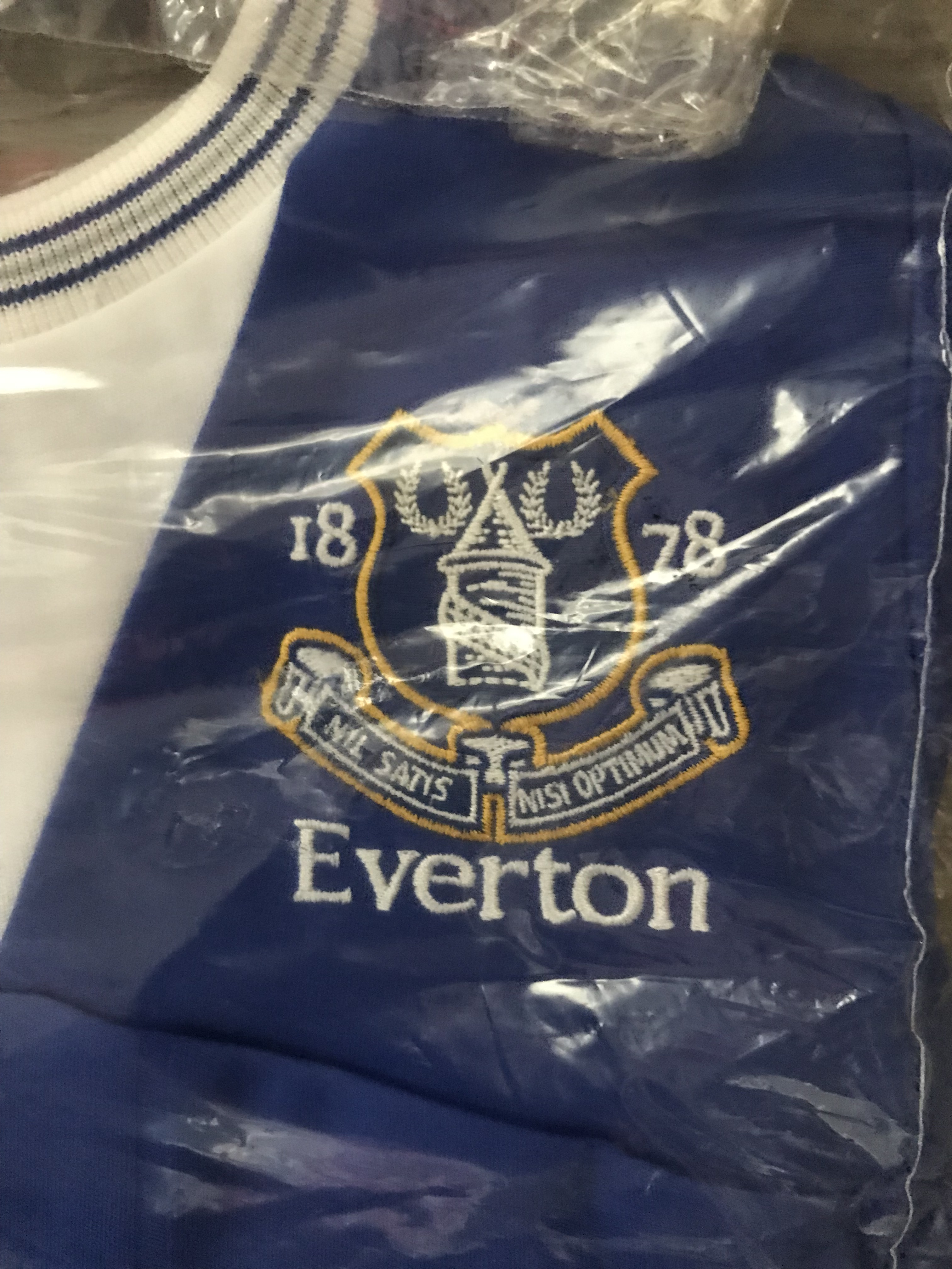 เสื้อฟุตบอล ทีมสโมสรเอฟเวอร์ตัน ชุดเหย้า 2009/10 ใหม่ Infant 6-12 M-Size / EVERTON Football Shirt Home Kit 2009/10 Jersey NEW Infant 6-12 M-Size