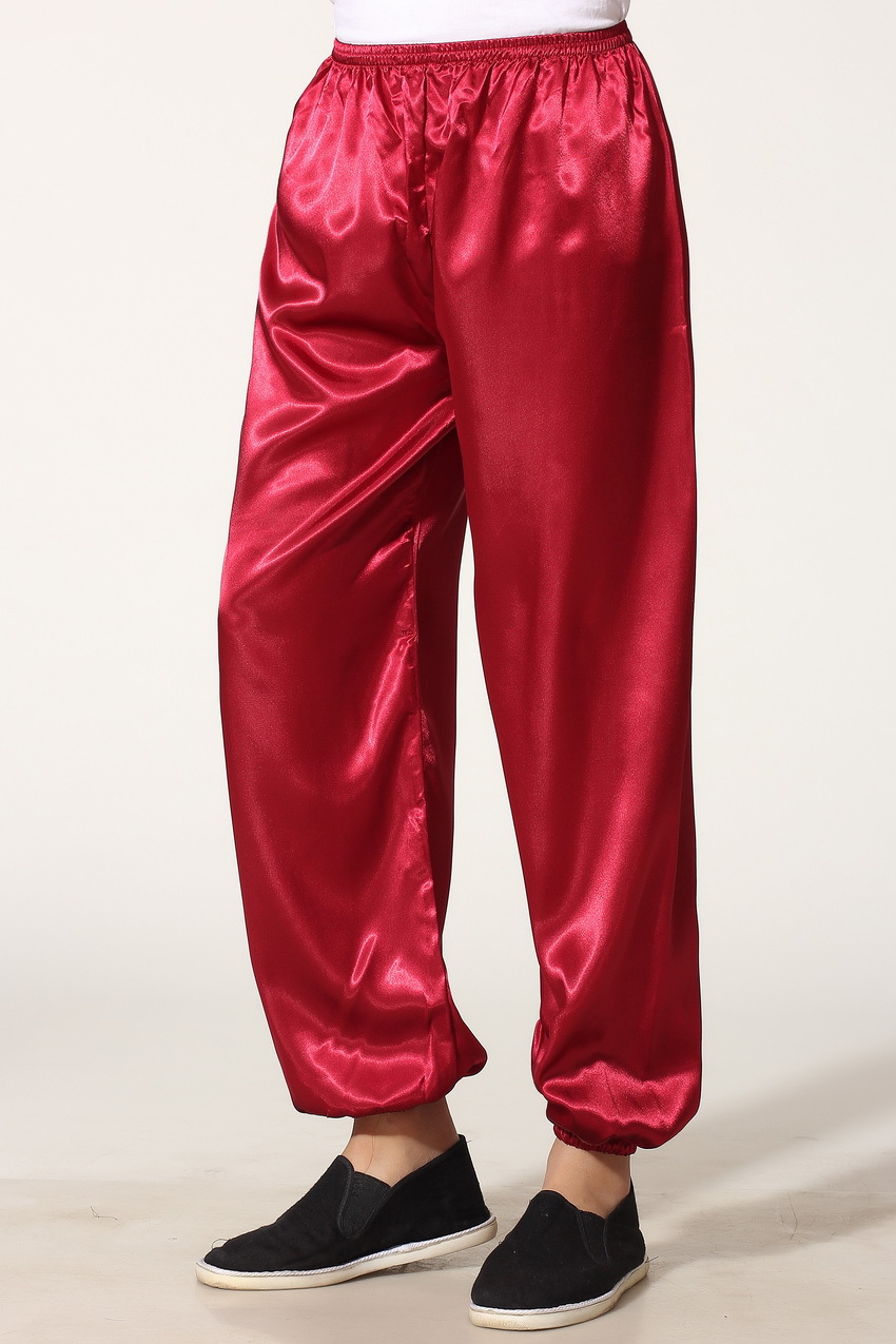 Pre-order ชุดจีนชาย แขนยาว ผ้าแพร สีแดง