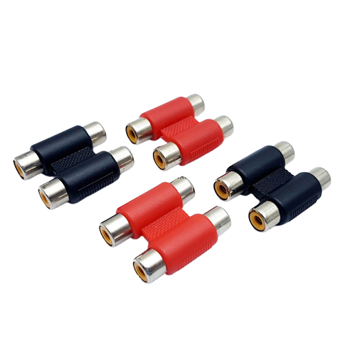 แจ็คRCA หัวท้ายx2 หัวเงิน HX-162 (คละสี)