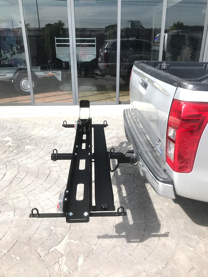 MASTERHOOK Motorcycle Rack, Masterhook Motorcycle Rack model, the rack can hold weight no more than 130-140 kilograms, depending on the vehicle.