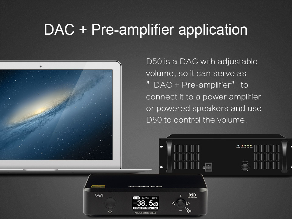 ขาย TOPPING D50 DAC ตั้งโต้ะระดับ Hi-Res รองรับ DSD512 , iOS , Android , Windows , MAC