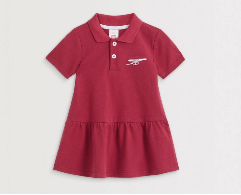 เสื้อเด็กอาร์เซนอล Baby Cannon Red Polo Dress ของแท้