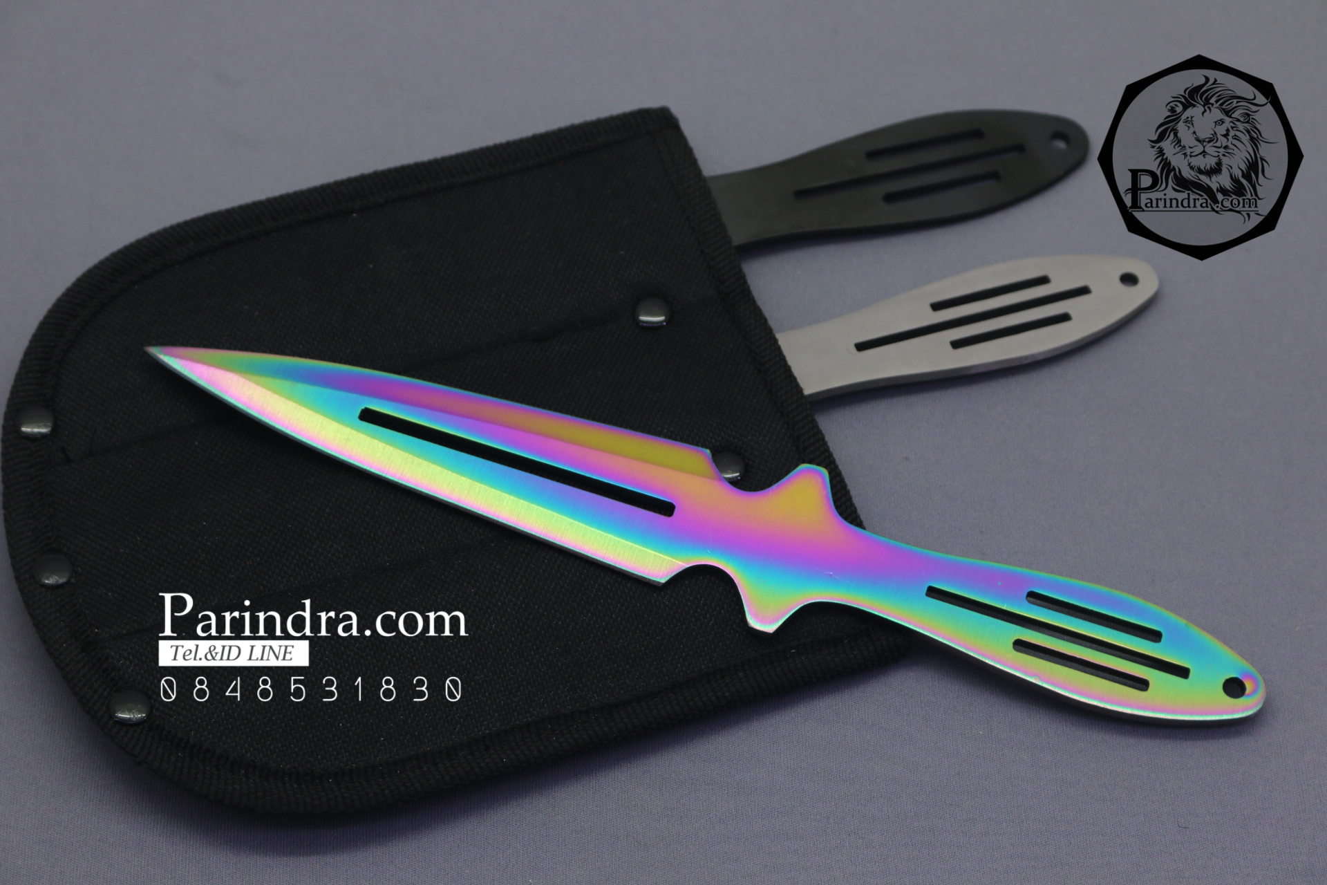 มีดขว้าง มีดบิน สามสี น้ำหนักดี มีซองพกสวยงามครับ