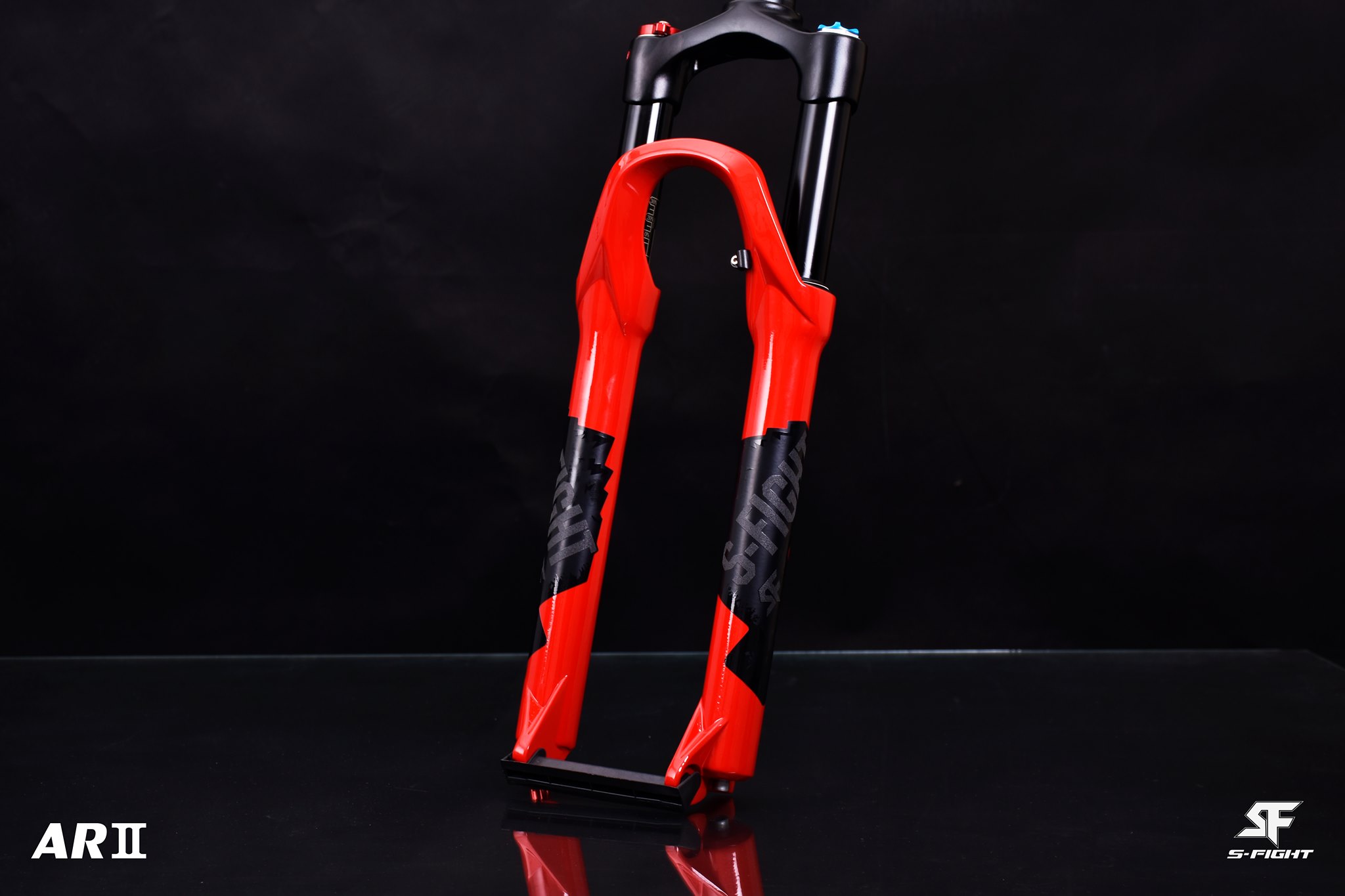 โช๊คลม S-FIGHT AR2 AIR FORK ยุบ 100มม, S518 คอเทเปอร์, แกน 9mm, 29er 2019