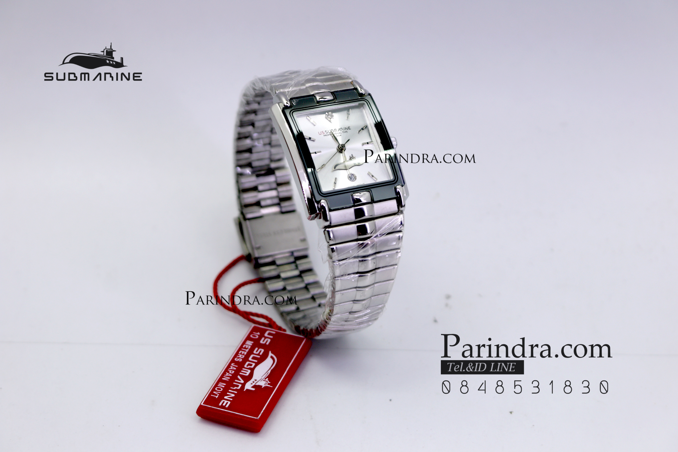 นาฬิกา U.S. submarine รุ่น SUB1014M เรือนใหญ่ สายสแตนเลสสีเงินล้วน เรือนใหญ่