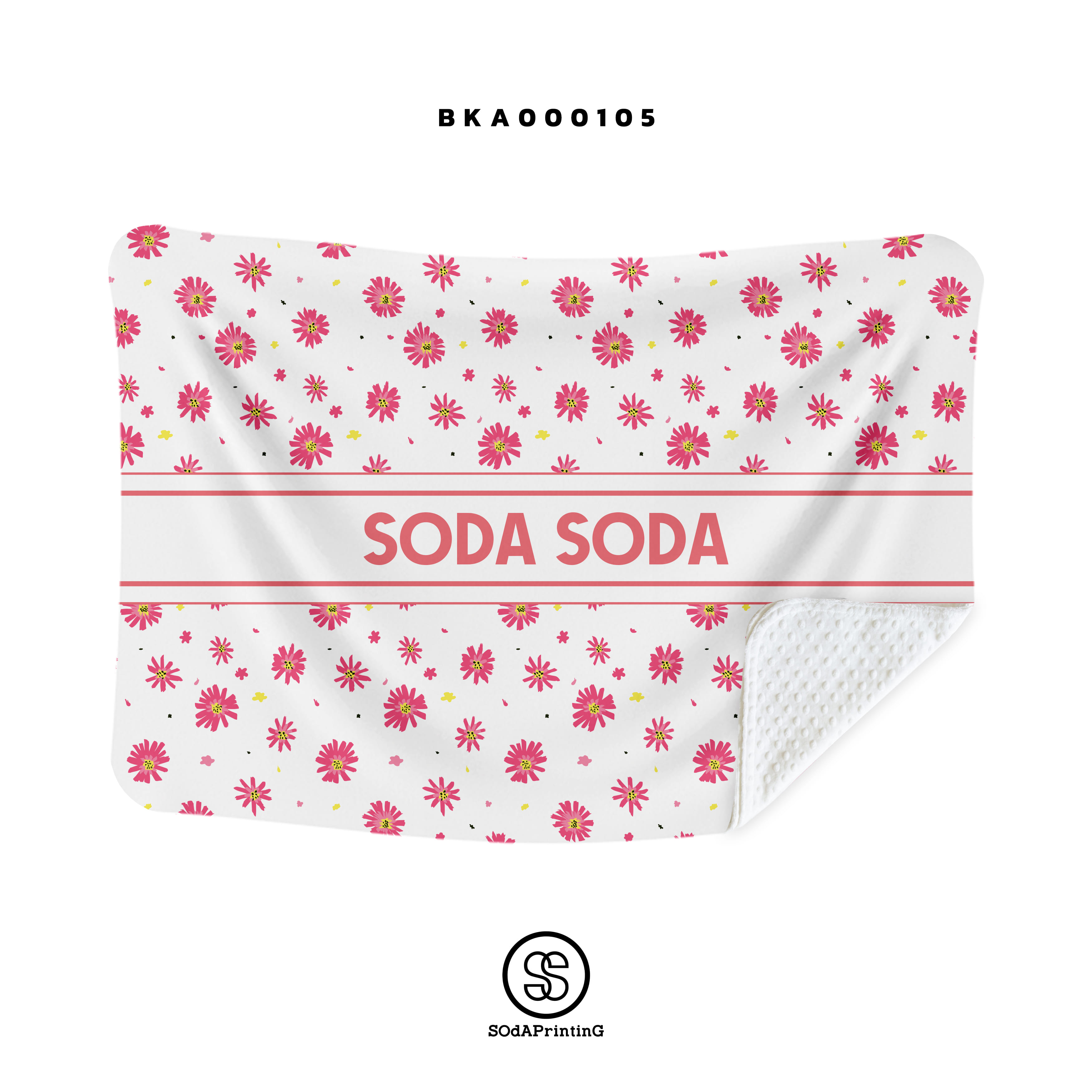 ผ้าห่ม ใส่ชื่อได้ Flower3 รหัส BKA00105 #SOdAblanket #SOdAhome