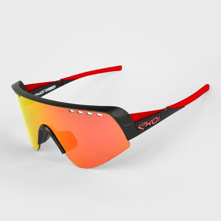 แว่นจักรยาน แว่นตากีฬา EKOI TWENTY NOIR RED Sunglasses เลนส์ระดับ Dalloz Category 3 sunglasses ใช้กรองแสงและปกป้องดวงตาจากแดดจัด