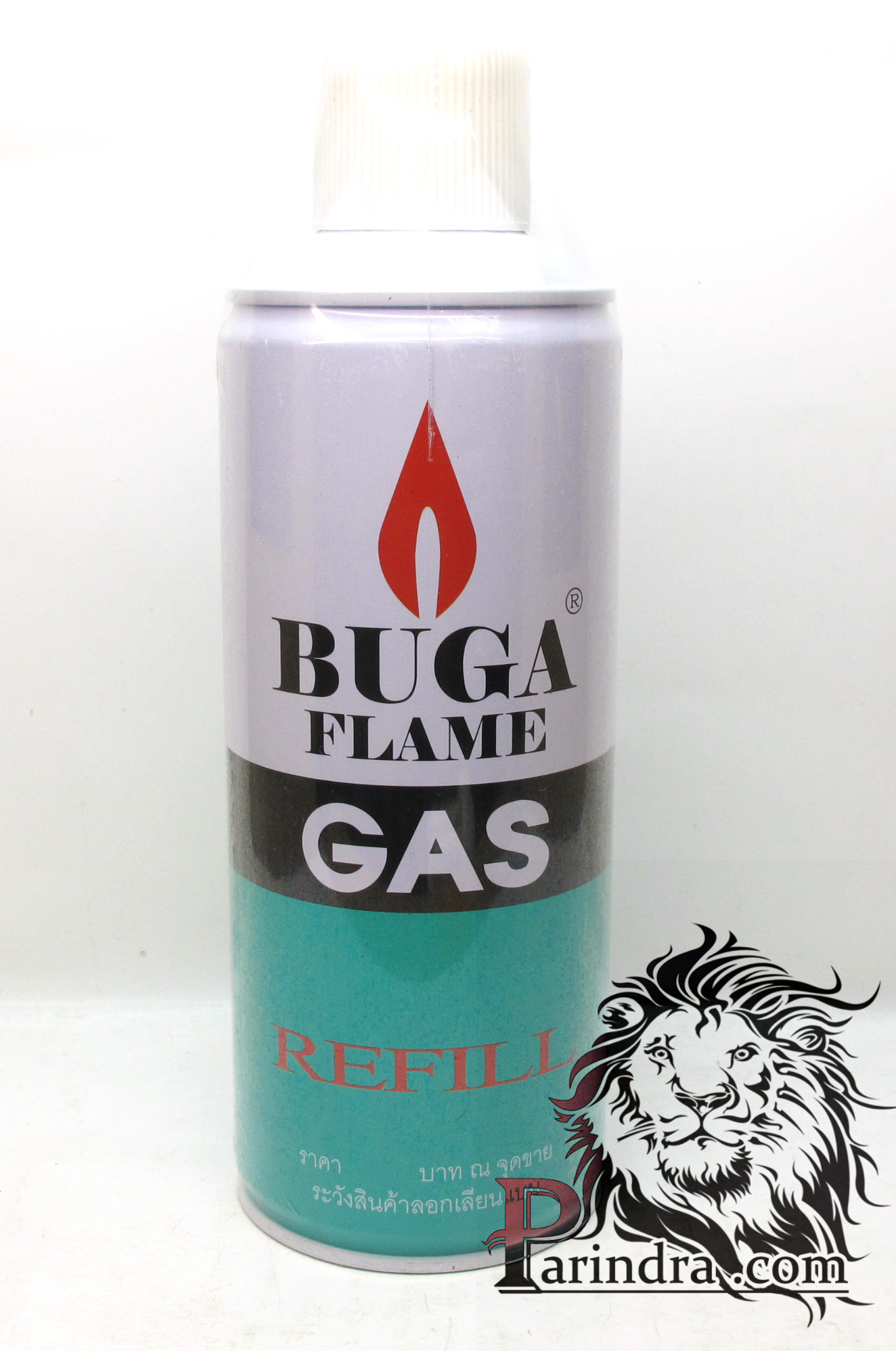 แก๊สกระป๋อง แก๊สเติมไฟแช็ค ขนาดบรรจุ 375ml BUGA FLAME GAS refill