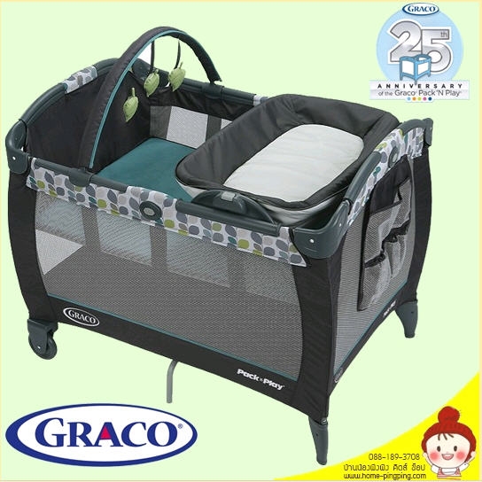 เตียงนอนเด็กอ่อน Pack n Play Playard with Reversible Napper & Changer รุ่น Boden Collection (มีที่รองเปลี่ยนผ้าอ้อม) ยี่ห้อ Graco