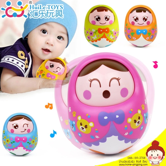 ตุ๊กตาล้มลุก Nodded Tumbler Doll (Push and Shake Wobbling Roly Poly Tumbler Doll) พยักหน้าได้ มีเสียงกิ้งๆ ยอดฮิตมากๆ ยี่ห้อ Huile Toy