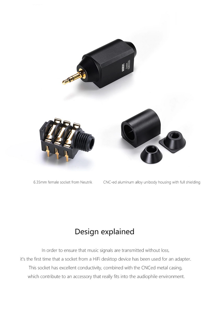 DD DJ65M(3.5) อะแดปเตอร์แปลง 6.35 mm เป็น 3.5 mm สำหรับเครื่องเสียง ประกันศูนย์ไทย