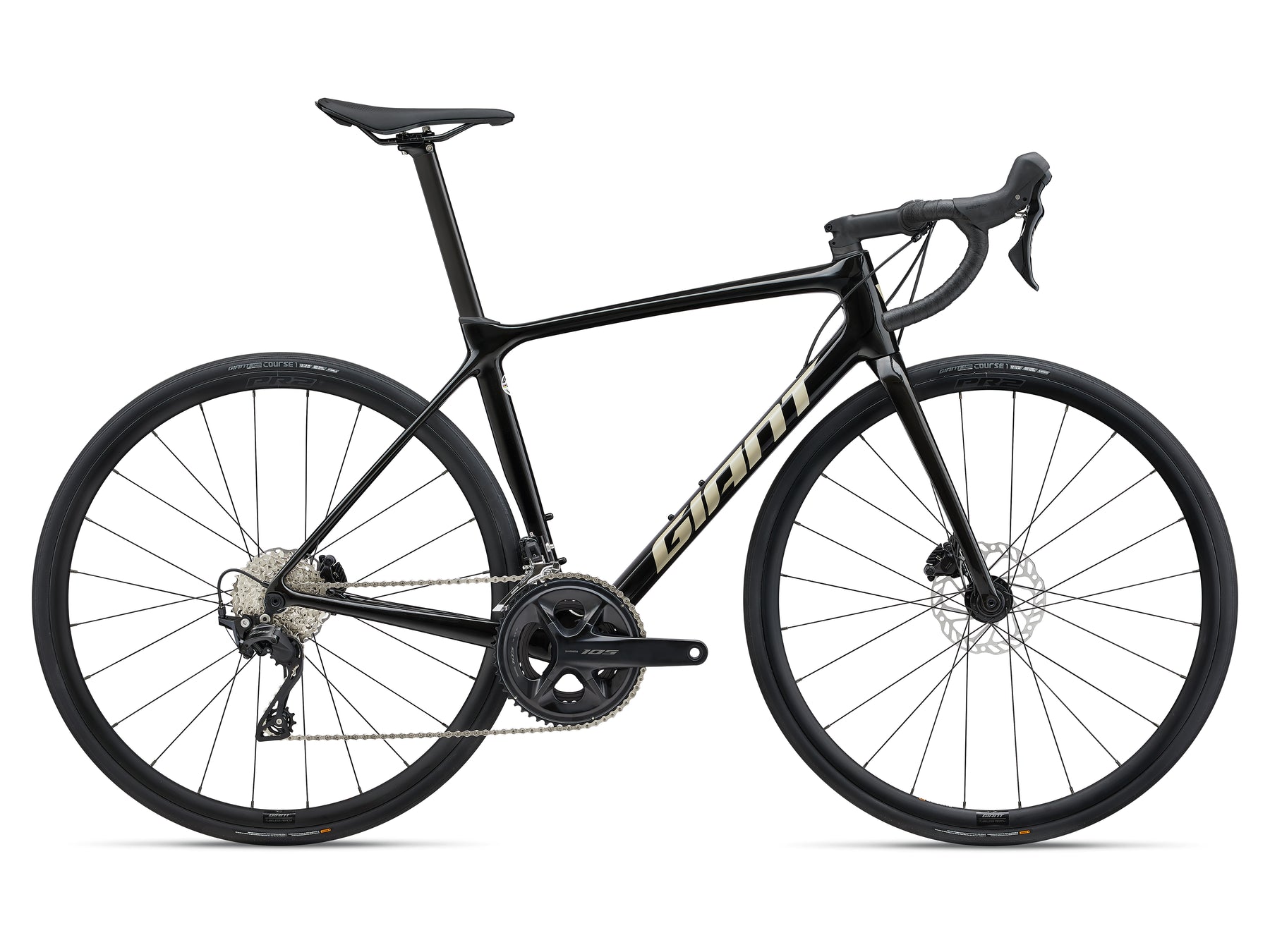 จักรยานเสือหมอบ GIANT TCR ADVANCED 2 DISC PRO COMPACT เสือหมอบดิส เฟรมคาร์บอน ชุดขับ 105, Giant MY2024
