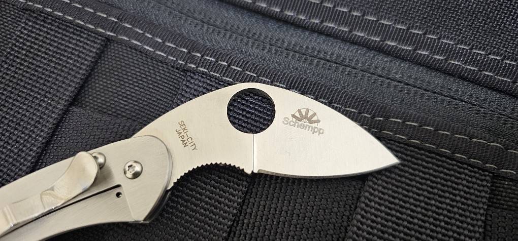 Spyderco Balance R.I.L. Knife Blue Peel-Ply G-10 (2" Satin CPM SPY 27)