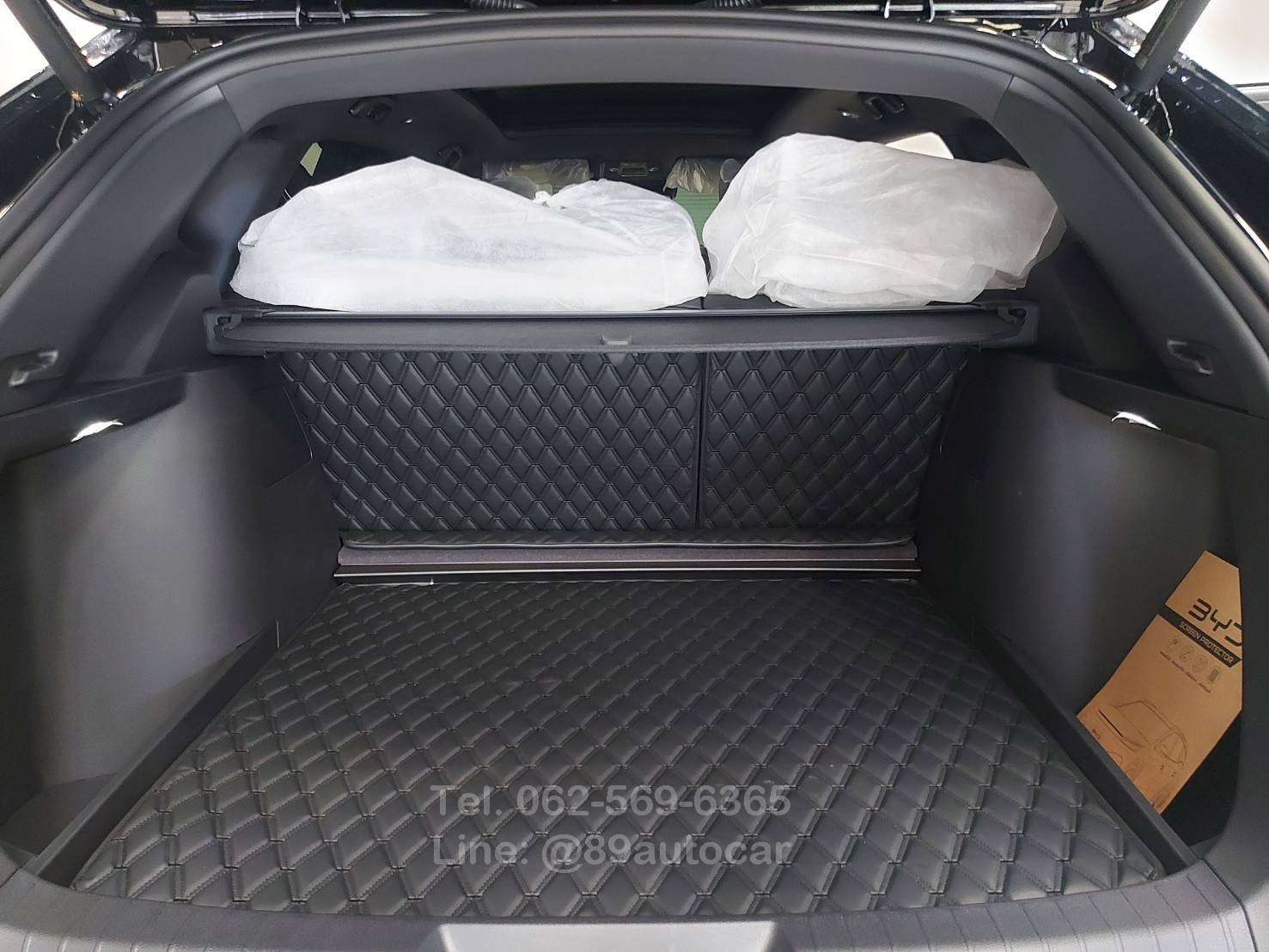 พรมรถยนต์ BYD Sealion 6 (บีวายดี ซีไลอ้อนหก) ปูพรม VVIP ด้ายคู่ สีดำด้ายดำ เต็มคัน