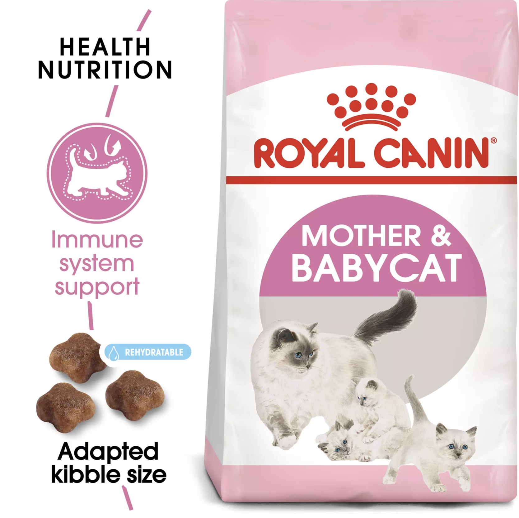 Royal Canin อาหารแมว โรยัล คานิน Mother&Babycat แพ็คโรงงาน 1.2kg สำหรับ ลูกแมว 1-4 เดือน และ แม่แมว