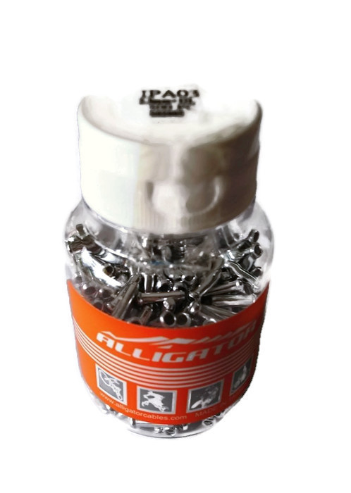 ALLIGATOR Inner Cable End Cap หัวปิดปลายสายในเกียร์และเบรค สีเงิน
