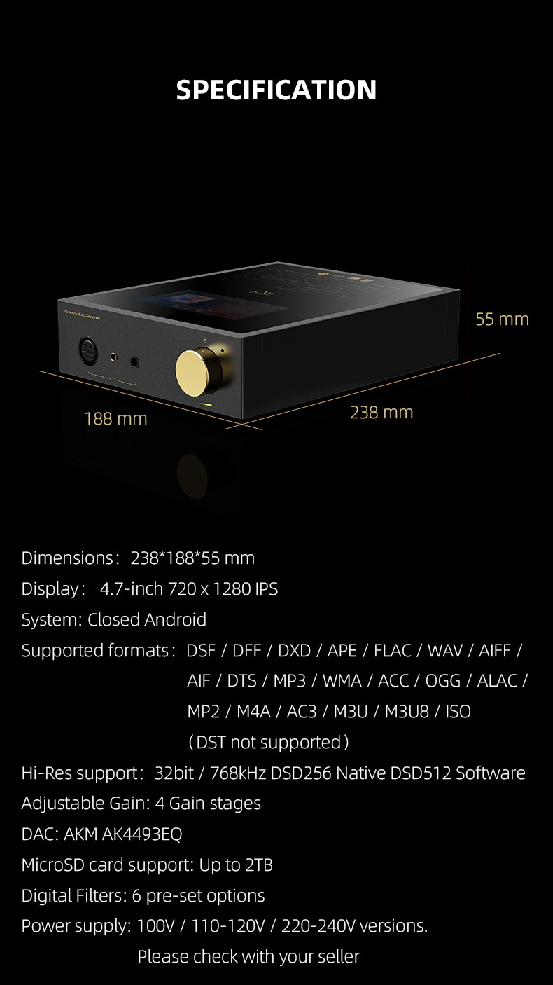 ขาย Shanling EM5 DAC/AMP สำหรับหูฟัง ระดับ high-end ประกันศูนย์ไทย