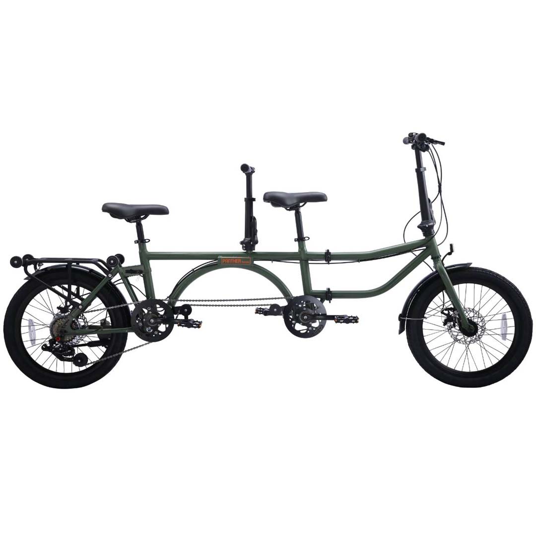 K-POP LG600 จักรยานสองตอน Tandem เกียร์ 8 สปีด พับได้ ลากได้ ล้อ 20นิ้ว เฟรมเหล็ก ปี 2024