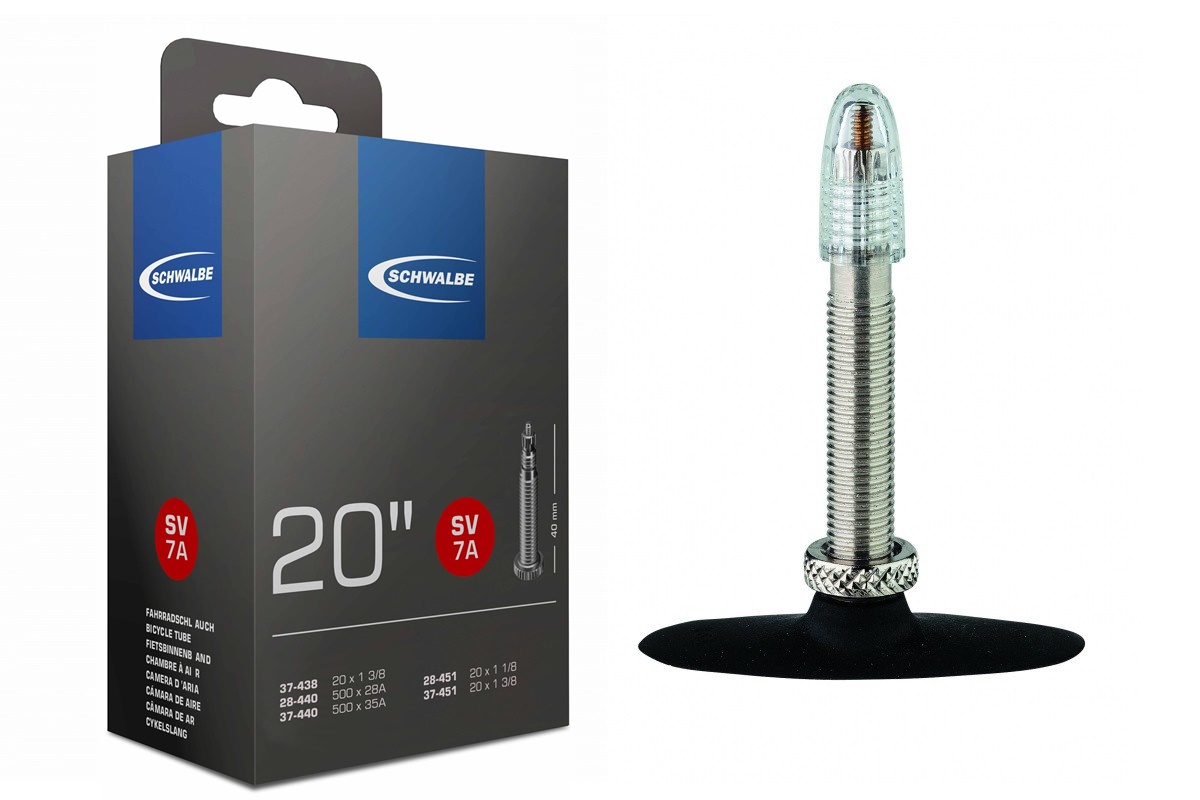 SCHWALBE ยางใน 20"x1 1/8-1 3/8 (451), หัวเล็ก (SV7A)