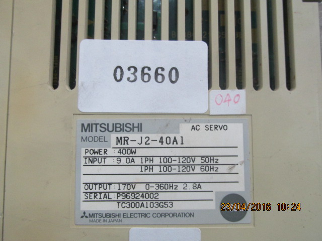 SERVO DRIVE " MITSUBISHI " รุ่น MR-J2-40AL