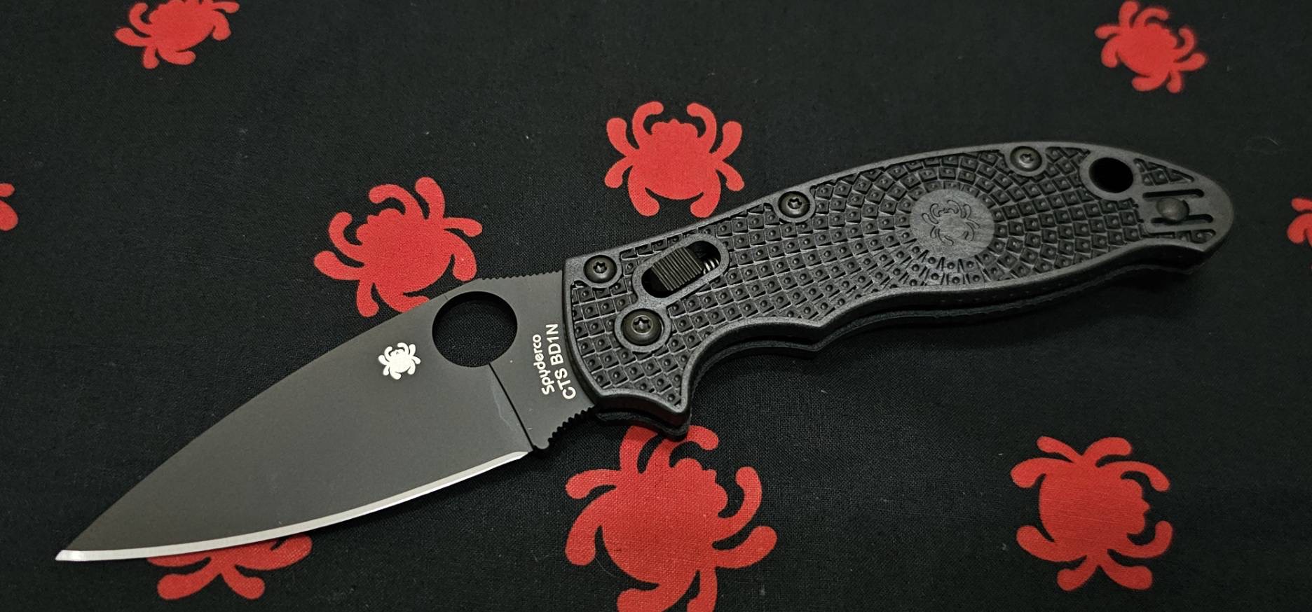 Spyderco Manix 2 Lightweight Knife Black FRCP (3.37" Black CTS-BD1N)