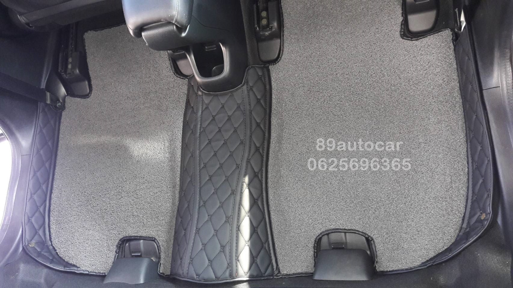 พรมรถ Honda HRV พรม8d สีเทาขอบสีดำด้ายดำ เข้ารูป