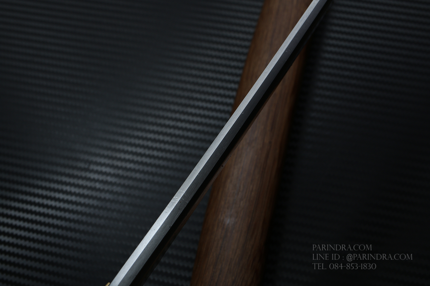 ดาบซามูไร วากิซาชิ WAKIZASHI แบบสั้น ปลอกลายเนื้อไม้สีน้ำตาล