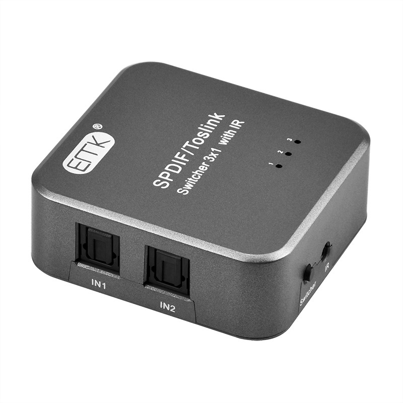 ERTK SPDIF Optical Splitter เข้า3 ออก1 สำหรับเครื่องเสียง ประกันศูนย์ไทย