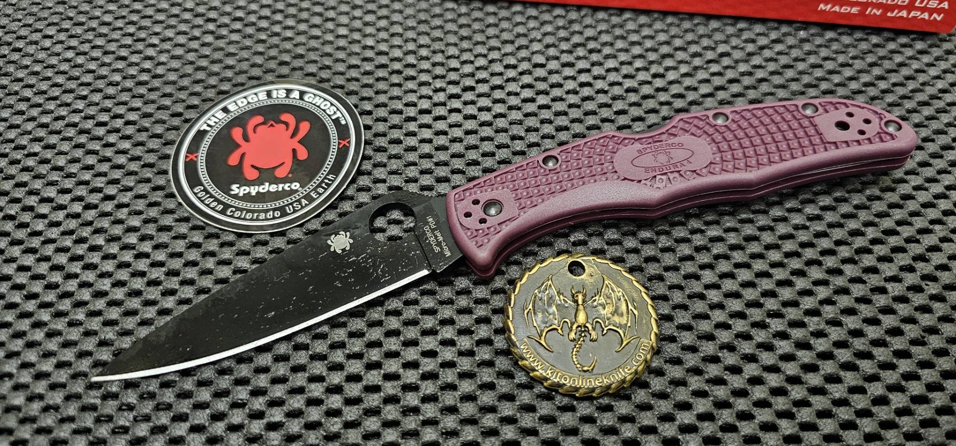 Spyderco Endura 4 Lightweight Lockback Knife Burgundy FRN(Sprint Run )