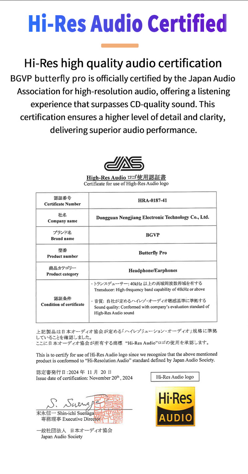 BGVP Butterfly Pro หูฟัง IEMs หูฟัง Hybrid 2 ไดรเวอร์ 1DD+1BA รองรับ Hi-Res ประกันศูนย์ไทย
