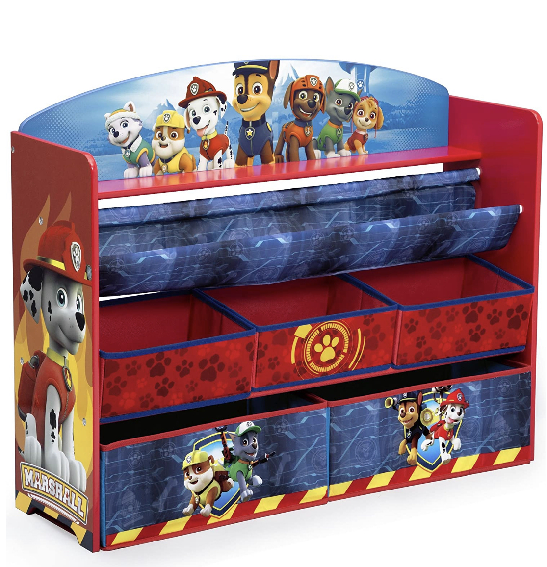ชั้นเก็บของ ชั้นวางหนังสือ ขนาดใหญ่ ลาย พาวพาโทรล Delta Children PAW Patrol Deluxe Book and Toy Organizer (แบบใหม่ล่าสุด) ลิขสิทธิ์แท้นำเข้าอเมริกา