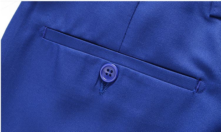 พร้อมเช่า ชุดสูทชาย สีน้ำเงิน สไตล์เกาหลี (มีเสื้อกั๊ก)