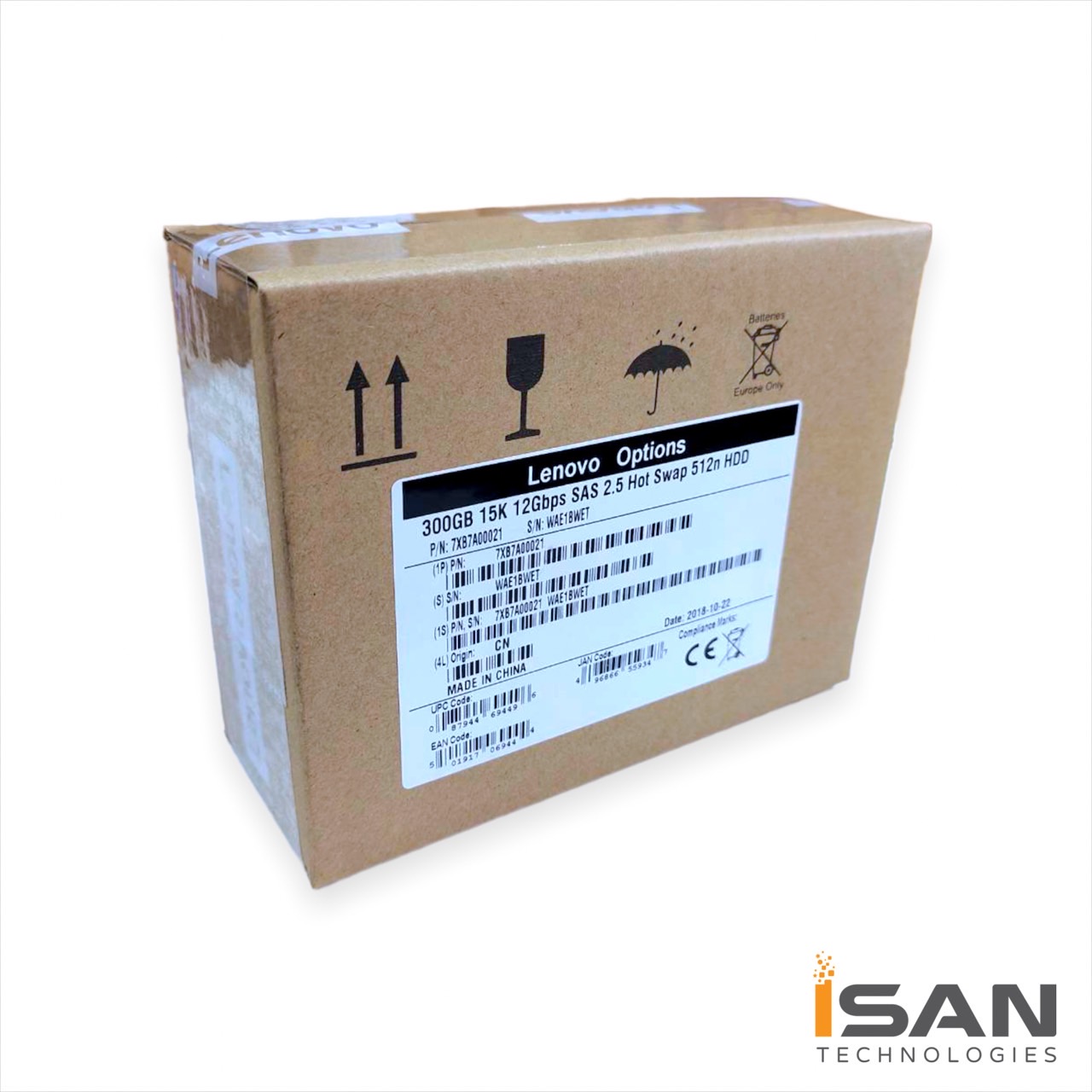 7XB7A00021 Lenovo ThinkSystem 2.5 300GB 15K SAS 12Gb Hot Swap 512n HDD