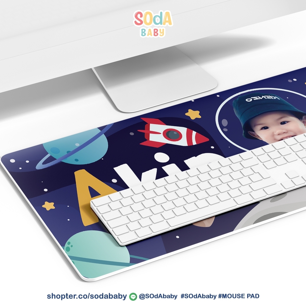 แผ่นรองเมาส์ Mouse Pad ⌨️ 📌ใส่ชื่อ+รูปถ่ายได้ Galaxy III DPA00018 #SOdAbaby #SOdAPrintinG #SHOPTER