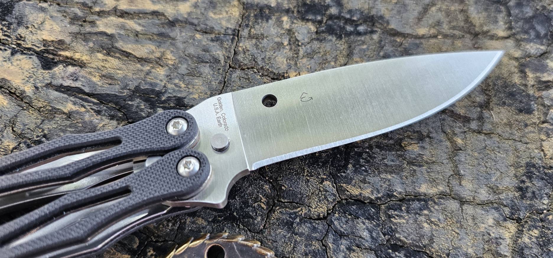 Spyderco SmallFly 2 Balisong Butterfly Knife Black G-10 (3.4" Satin) B02GP2