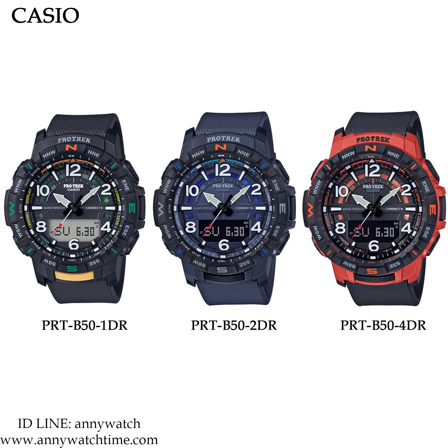 美品 CASIO G-SHOCK PROTREK PRT-B50 プロトレック PRT-B50-1JF | CASIO