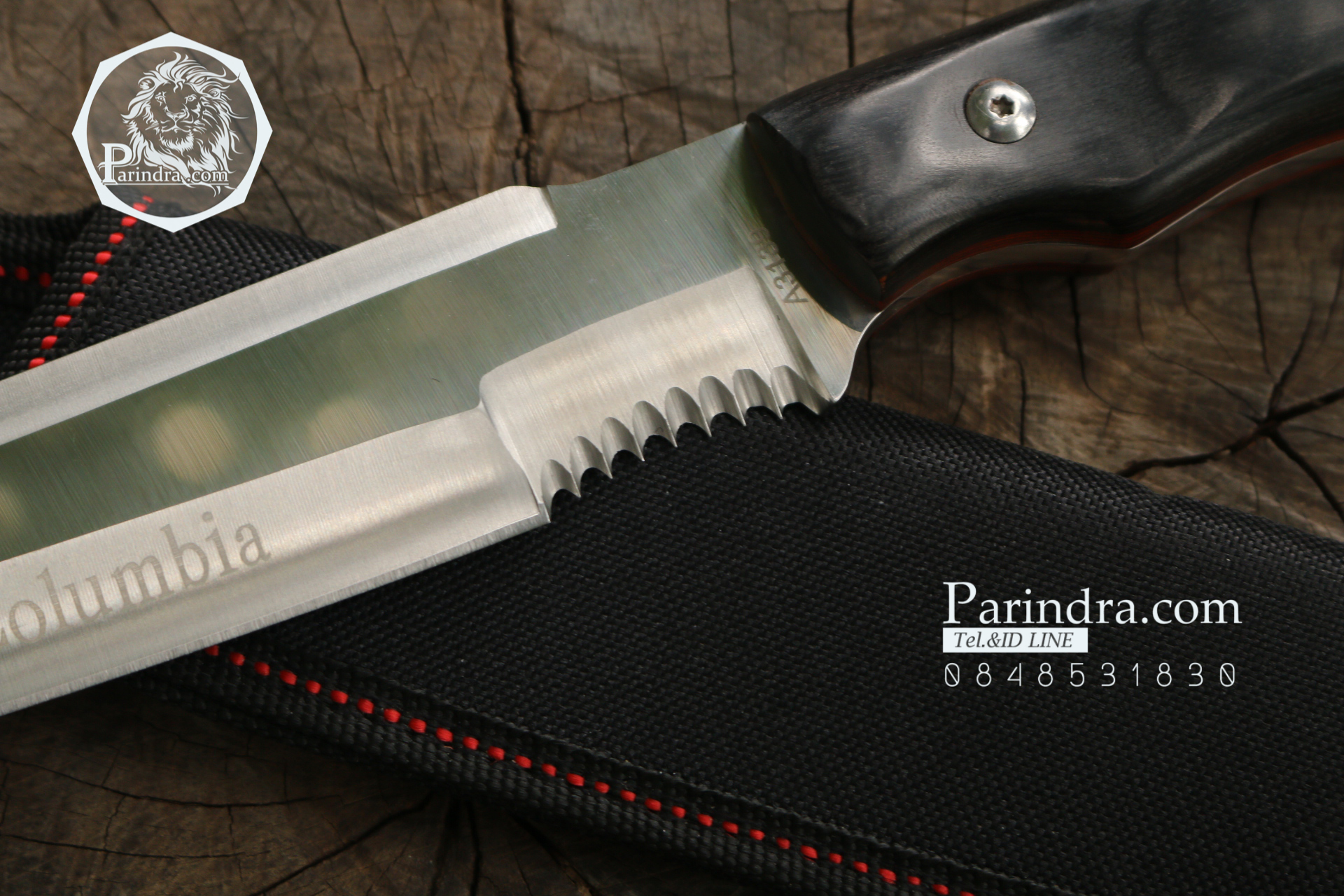 มีด Columbia A139 ด้ามลายไม้ดำสวยงาม ขนาด 13 นิ้ว