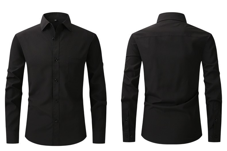 พร้อมเช่า เสื้อเชิ้ต แขนยาว สีดำ