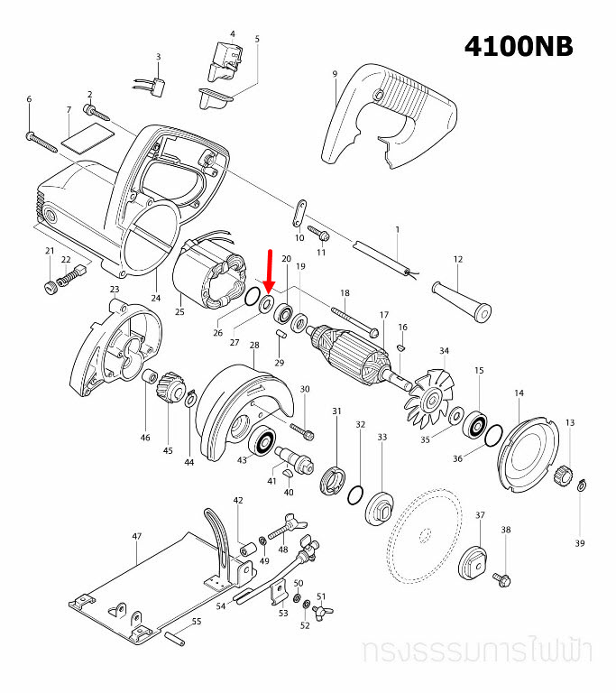 FLAT WASHER 14 Makita-มากีต้า รุ่น 4300BA [#49], 5800NB [#18], 5806B [#29] , 6905H [#26] P/N.253192-6 (แท้) ##
