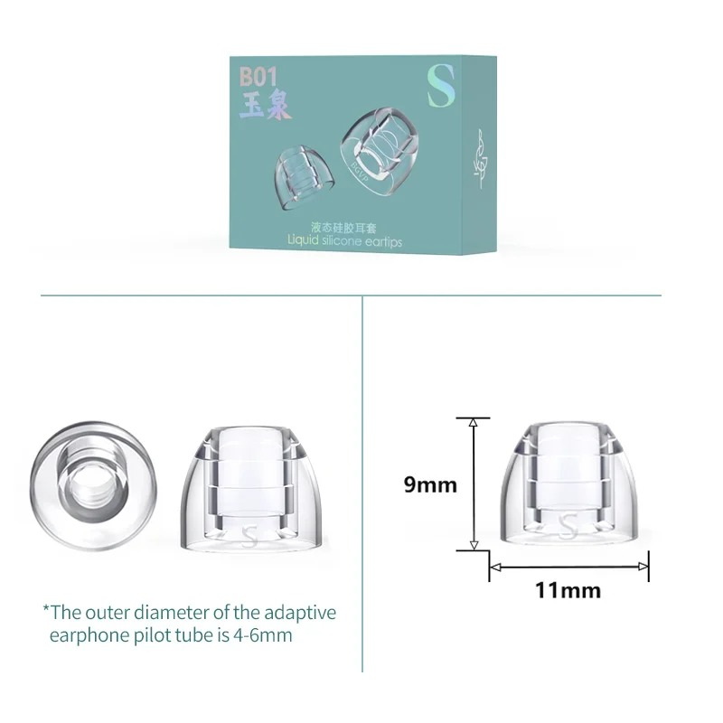 BGVP B01 จุกหูฟังซิลิโคนเหลว เกรดการแพทย์ ป้องกันการแพ้ เพิ่มความชัดเจนของเสียง 1 ชุด 1 คู่