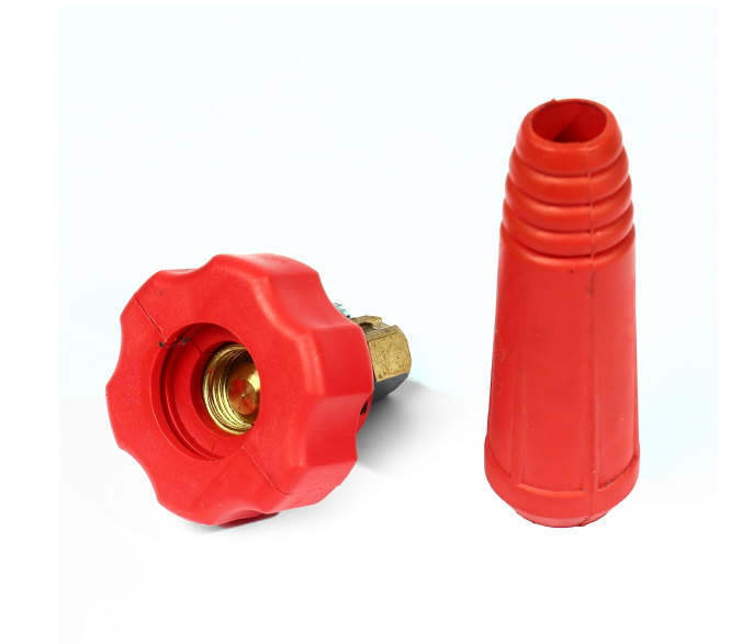 ข้อต่อเกลียวติดสายเชื่อมแดง เครื่องเชื่อม VALU วาลู รุ่น F500 Pn.V108P-F500040 ##