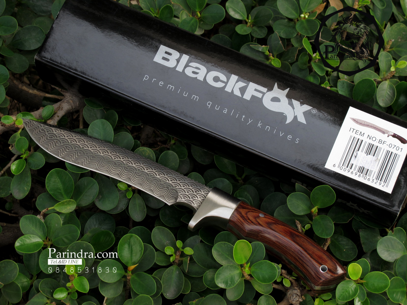 มีดใบตาย Blackfox แบบกัดลายรูปคลื่น Black FOX (Corrosion Pattern)ขนาด 12 นิ้ว