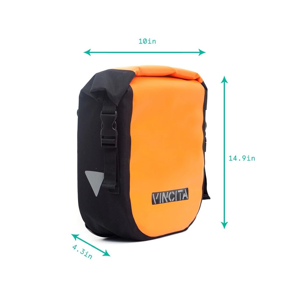 VINCITA B050WP-V กระเป๋าแพนเนียร์กันน้ำเล็ก *ราคาสำหรับ 1 คู่" วางบนตะแกรงหน้าหรือหลัง