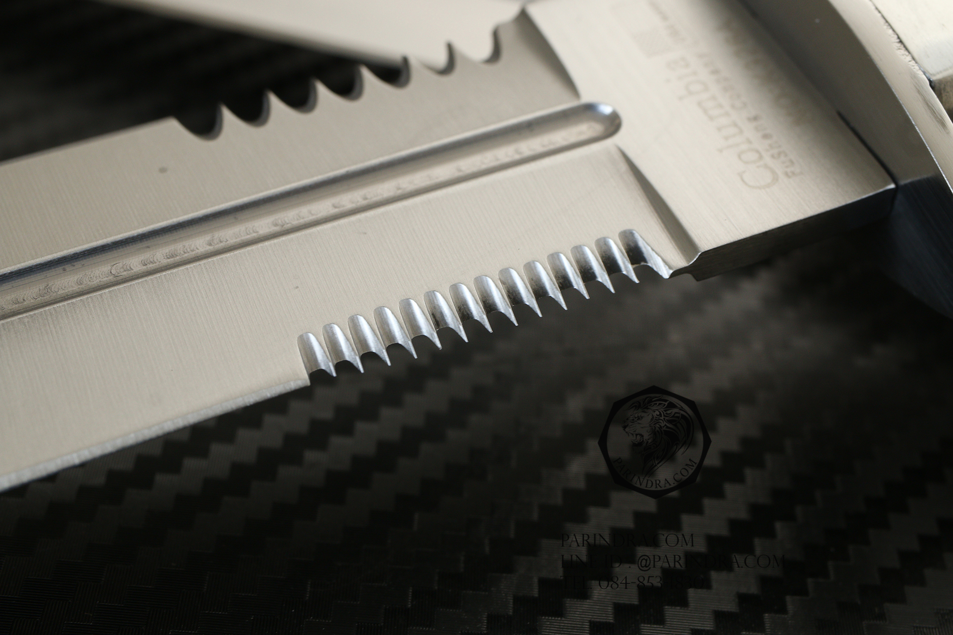 มีดใบตาย Columbia รุ่น K326A ใบมีดสองคม คมกริบ มีฟันเลื่อย