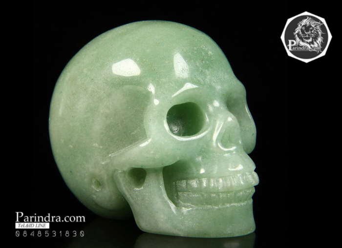 หินแร่ AVENTURINE แกะสลักรูปหัวกระโหลก SKULL #SKC001