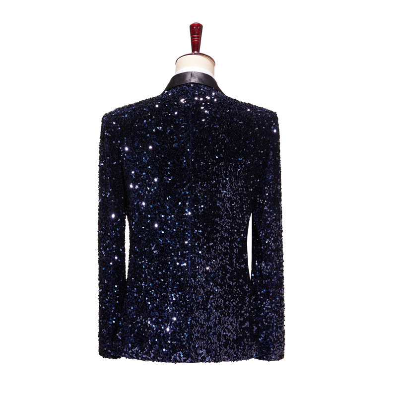 Pre-order เสื้อสูทชาย สูทแฟชั่น สูทกลิตเตอร์ สีกรมท่า