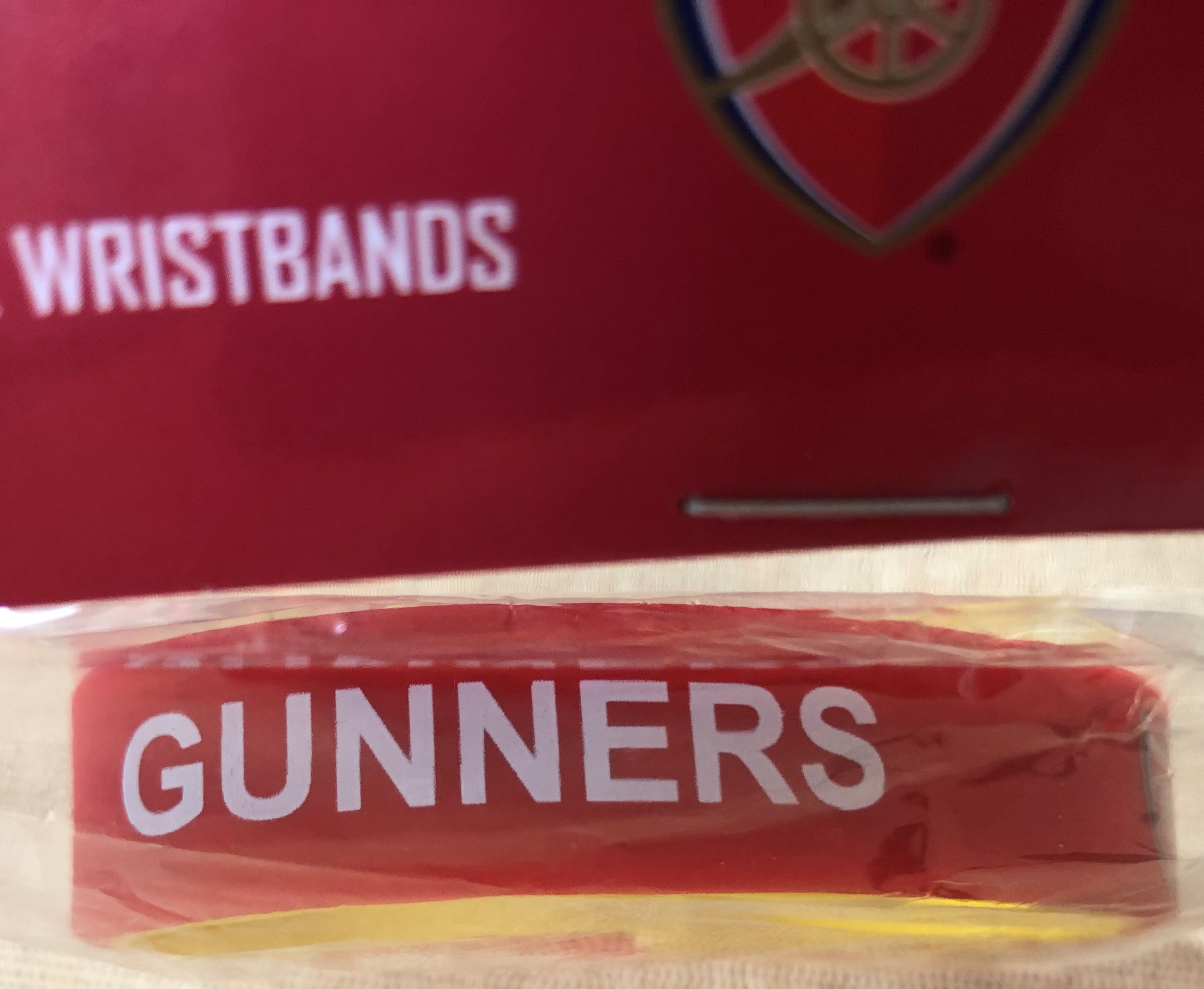 สายรัดข้อมือซิลิโคนฟุตบอล สโมสรอาร์เซนอล - ARSENAL ใหม่ / ARSENAL Football Club Silicone Wristband - ARSENAL NEW