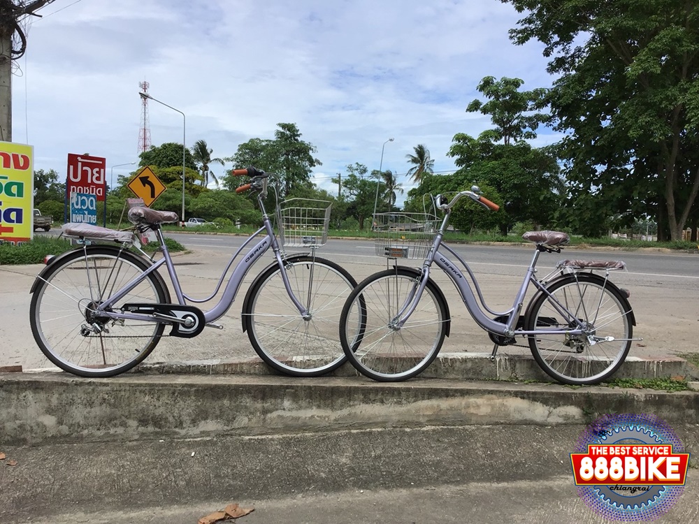 จักรยานแม่บ้าน OSAKA RHINO XT CITY BIKE พร้อมตะกร้า มีเกียร์ 7 สปีดชิมาโน่ ล้อ24นิ้ว
